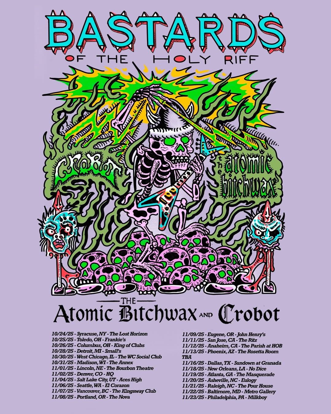 The Atomic Bitchwax Bastards of the Holy Riff Tour Poster